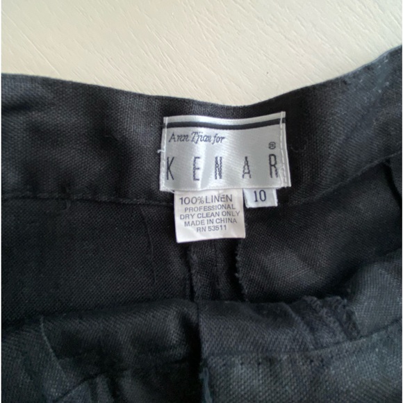 Kenar 100% Linen Shorts Black Size 10 - Picture 7 of 13